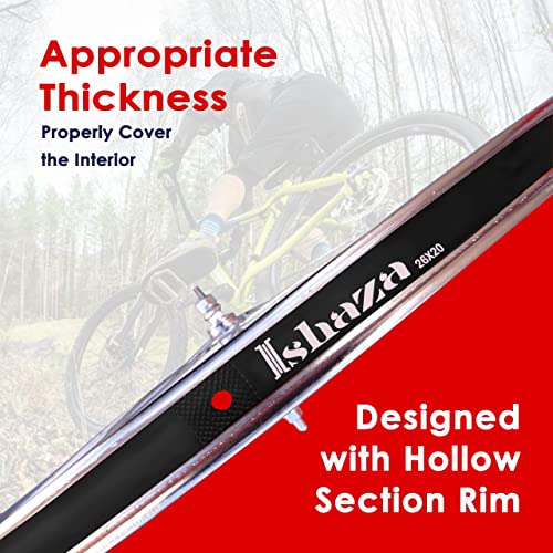 Pack of 2 Bicycle Rim Strips 26" x 20mm - Red & Black