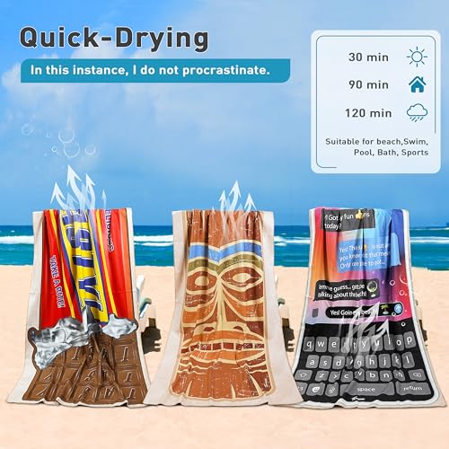 Microfiber Beach Blanket - Sand-Free Quick-Dry Towel Mat - Totem