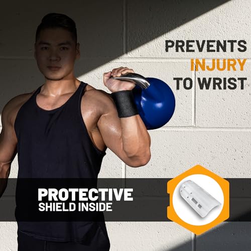 Kettlebell Wrist Guards - Shock Absorbing Sweatband Pair