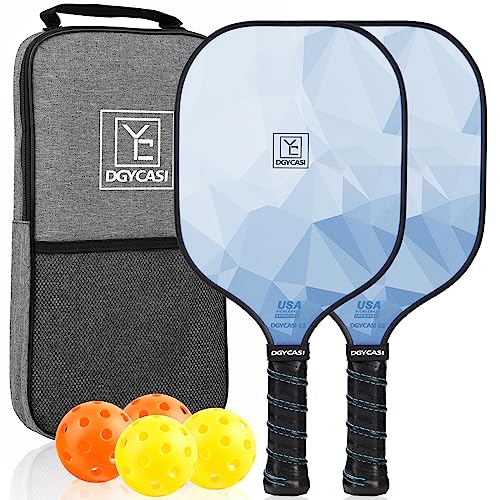 Pickleball Paddles Set of 2 - USAPA Approved, Lightweight, Blue