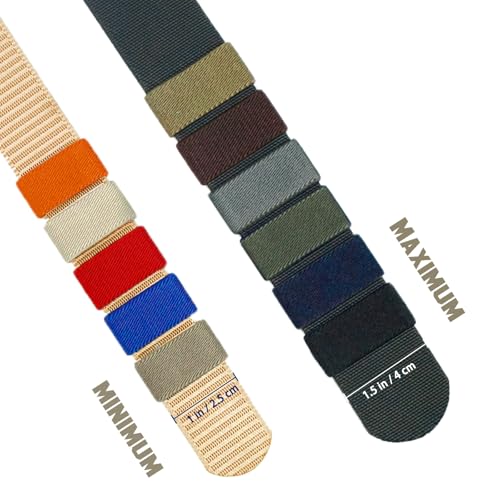11 Pcs Thickening Elastic Belt Keepers - Nylon Strap Organizers - Wolf Brown