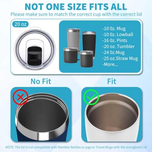 RXZHZYM 22OZ Compatible Swig Coffee Mug Tumbler Lid Pack of 2 Leak-Proof