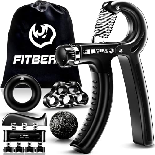 Adjustable Hand Grips Strengthener Kit - 5 Pack for Grip Training