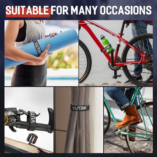 4-Pack Adjustable Bike Rack Straps - Non-Slip Nylon Wheel Securing Ties
