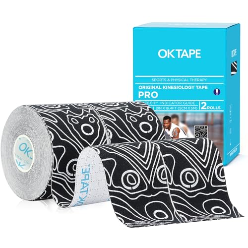 Kinesiology Tape Uncut Roll - 2 Inch x 16.4 Feet - Black B