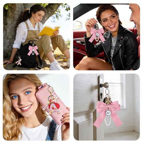 Pink 5PCS Water Bottle Accessories Set for 24oz-40oz Owala Bottles with Strap & Charms