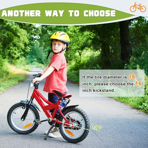 LEICHTEN Black Bike Kickstand for 16-20 Inch Kids' Bikes Adjustable Center Mount