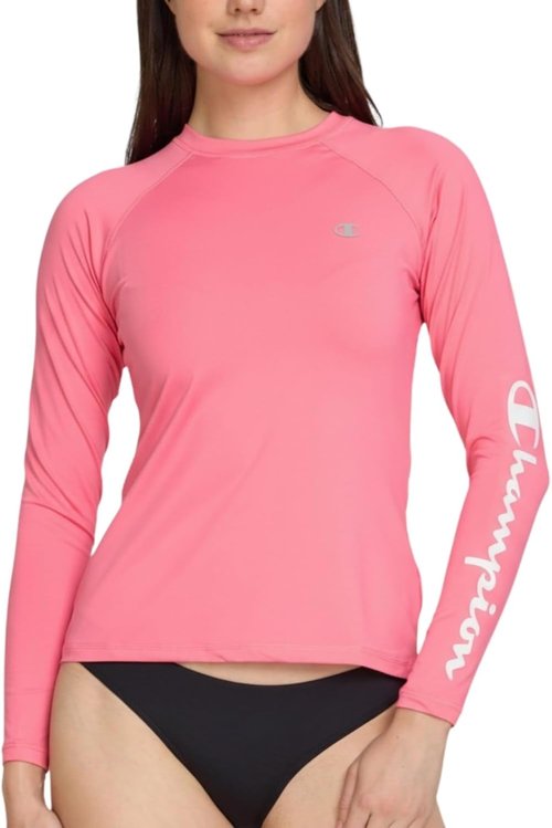 Champion Women's Rash Guard - Long Sleeve Swim Shirt with UPF 50+ UV Protection