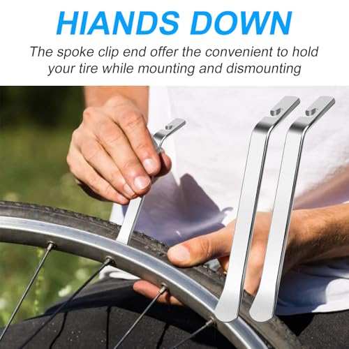Stainless Steel Bicycle Tire Levers - 4 Pack Ergonomic Bike Repair Tool