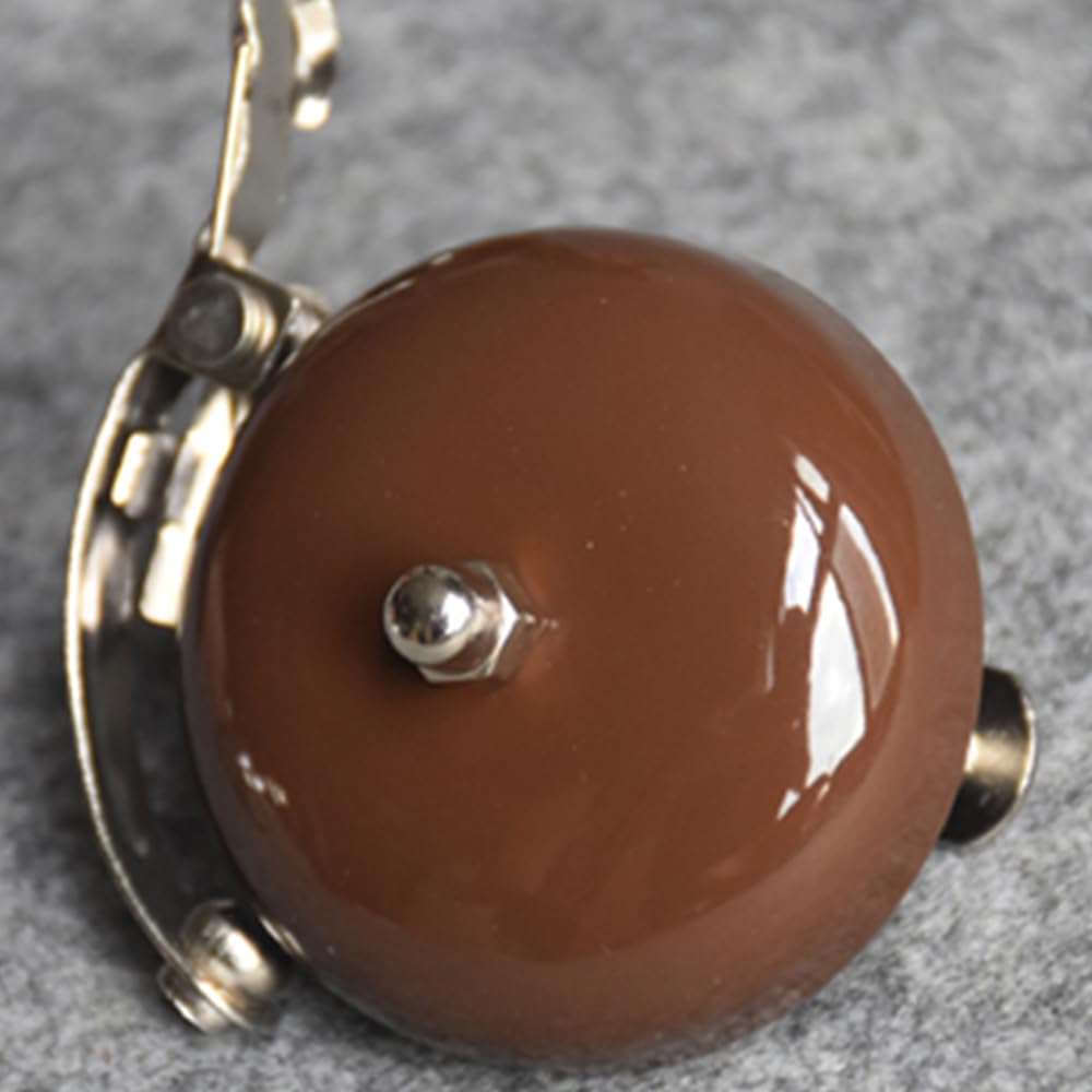 BBxunsless Bicycle Retro Bell Leisure Bicycle Dial Bell Aluminum Silver Gold Coffee Brown Bicycle Bell Bicycle Bell (Coffee)