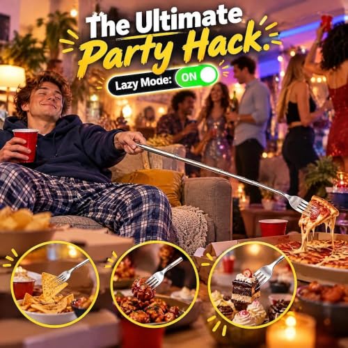 Haosie Extendable Prank Fork 22–64 cm, Telescopic 4 Pcs Set