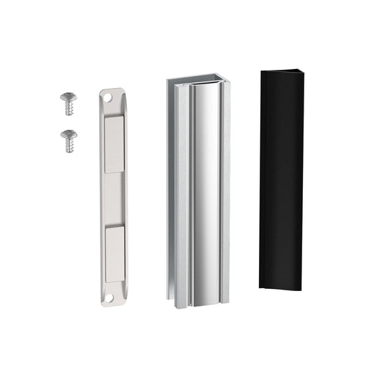 Shuisen 3" Shower Door Magnet, U-Channel Door Frame Magnet with Metal Strike for 1/8", 5/32", 3/16" and 1/4" Thick Swing Glass Shower Doors, Shower Strike Jamb, Shower Door Replacement Parts