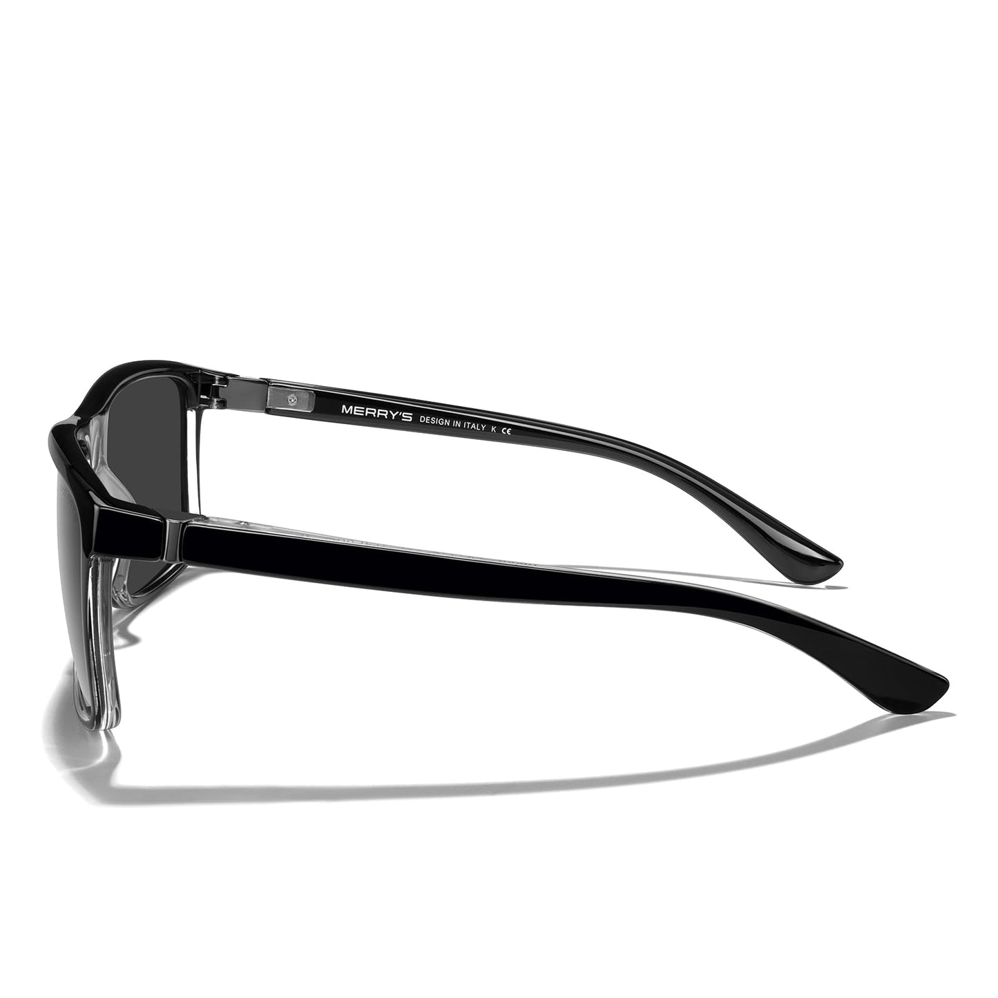 MERRY'S Rectangular Polarized Sports Sunglasses for Men Women Cycling Driving Fishing UV400 Protection S8225