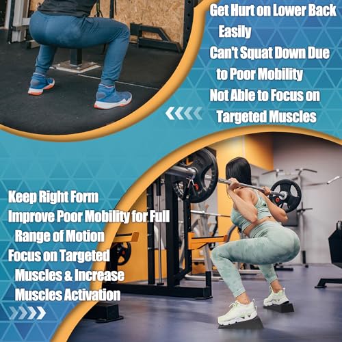 Heavy-Duty Squat Wedge Blocks for Heel Elevation & Stability
