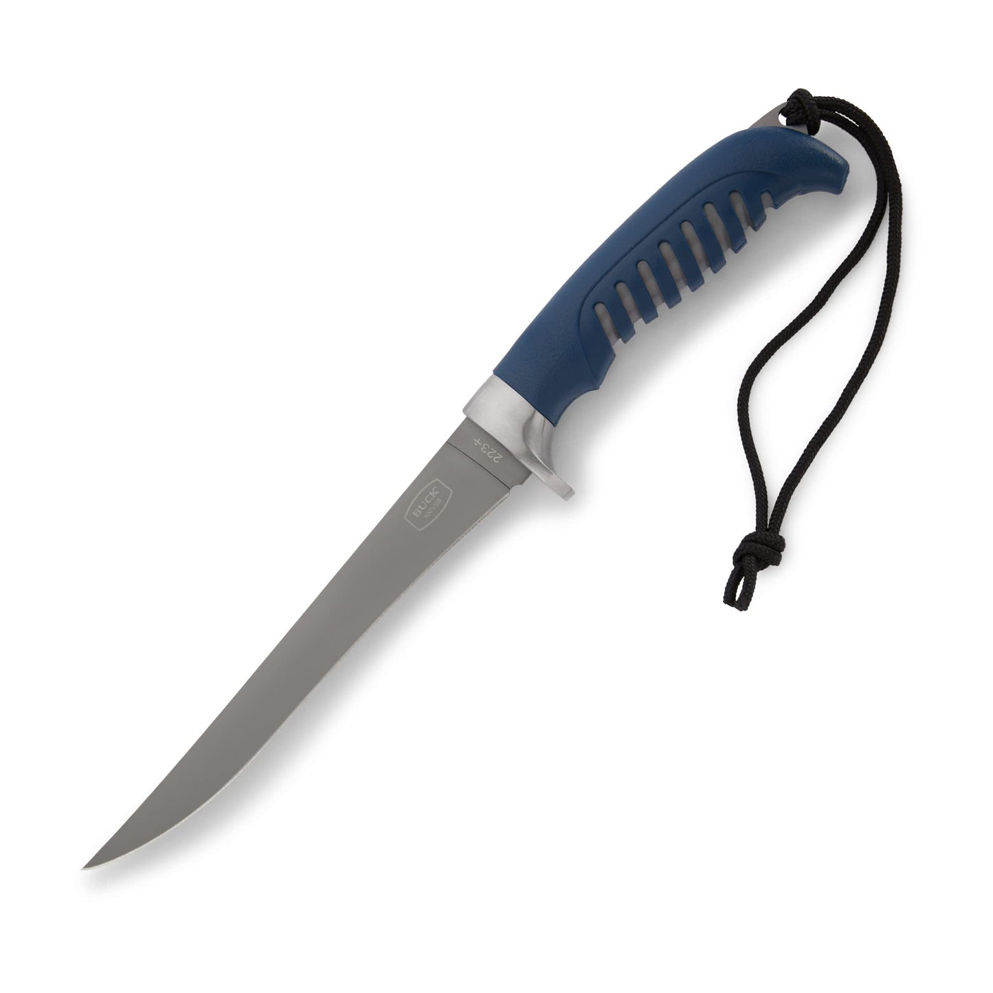 Buck Knives 223 Silver Creek Fixed Fillet Knife, 6-3/8" Titanium Coated Flexible Blade, Anti-Slip Rubber Grip, Portable Fishing Knife for Saltwater & Freshwater, Fishing Gear, 5 oz