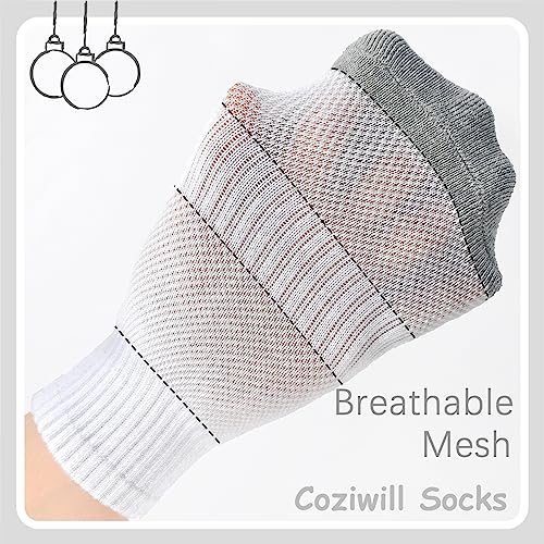 Girls Kids Ankle Socks 12 Pairs White Cushioned Athletic Quarter Socks for Boys & Girls - Medium
