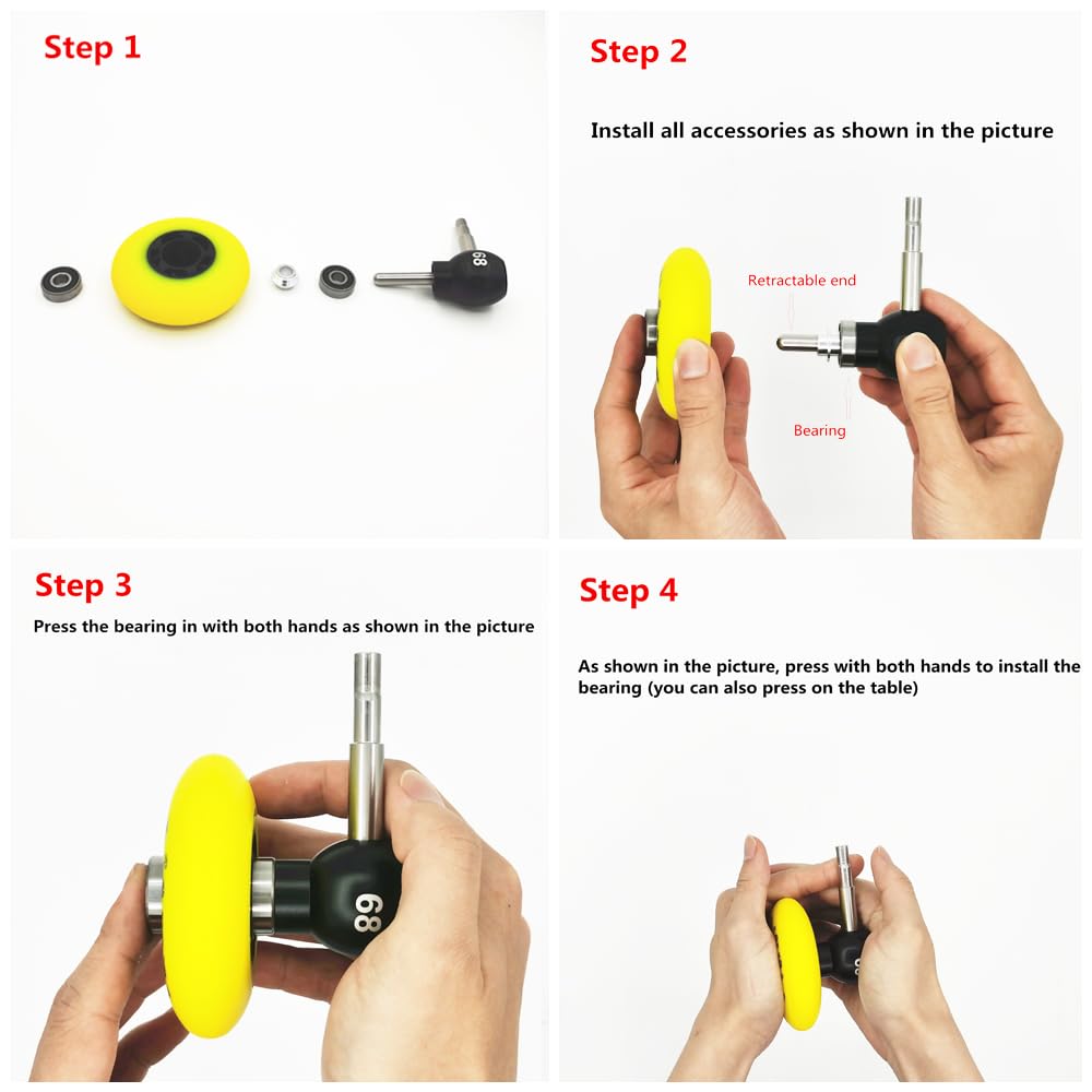 Roller Skate Bearings Tool, 608 Disassemble Tool, 8mm Bore Bearing Install The Disassembly, Skateboard Tool