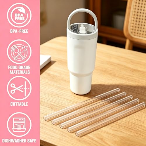 Clear Replacement Straws for 32oz HydroJug - 6 Pack