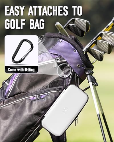 GLORIEROO White XL Odor-Absorbing Golf Glove Case with Organizer & Shaper