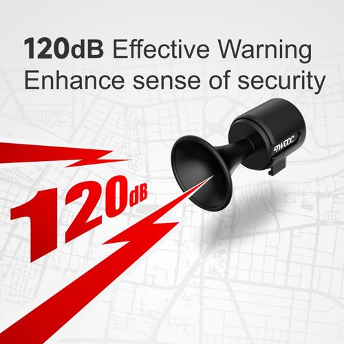 BSSOK Electric Bike Horn for Adults/Kids, 120dB Loud Electronic 300mAh Rechargeable Bicycle Bell 1 Sound Mode IPX5 Waterproof Fit for 22.2/25.4/31.8mm Handlebar
