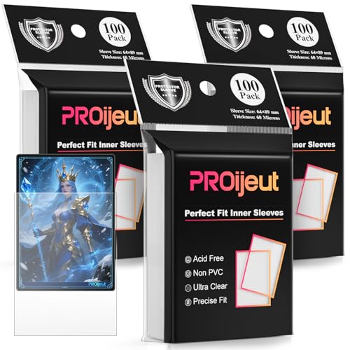 300 Pack Perfect Fit Inner Card Sleeves for Double-Sleeving