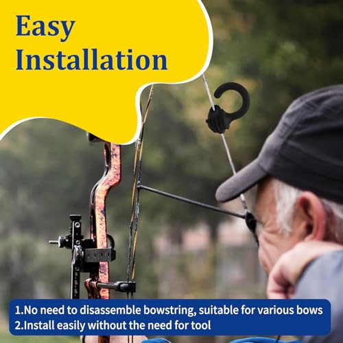 Bow String Dampeners - 2 Pack Black Silencers for Archery