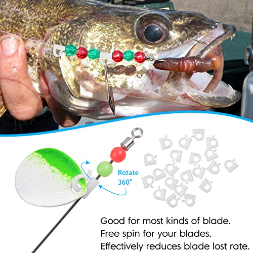 Quick Change Spinner Clevis - 100pcs Fishing Snaps - White