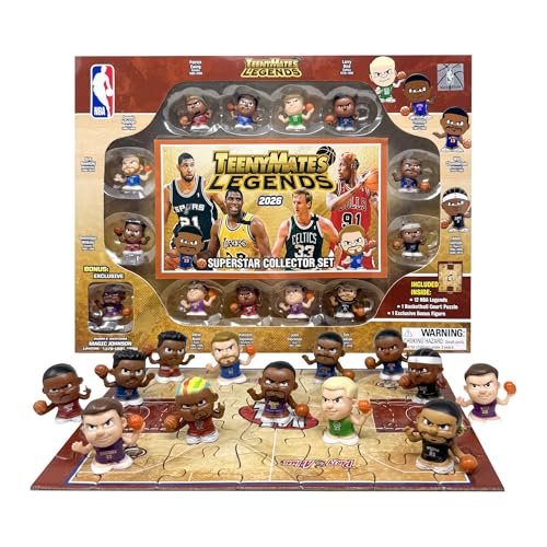 Party Animal NBA Legends TeenyMates Action Figures Gift Set - Collectible Basketball Toys