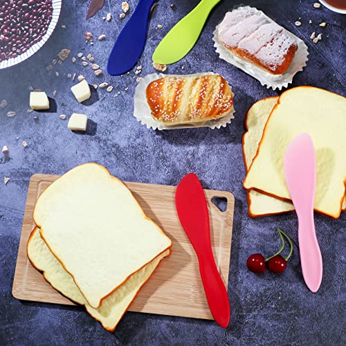 10-Pack Plastic Butter Spreader Knives - Red, Green, Blue, Pink