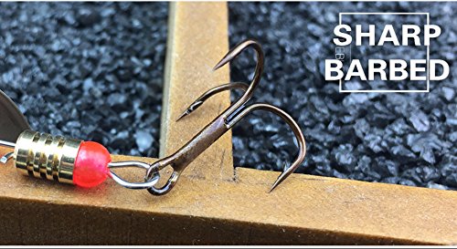 KINGFOREST 2 Pack 2-Inch Fishing Spinnerbaits for Bass Trout Salmon Walleye - Hard Metal Lures Kit with Tackle Box