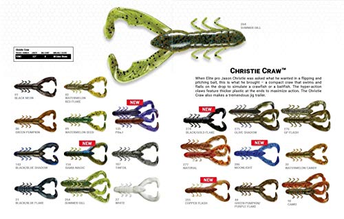 3.5-Inch Christie Craw Fishing Lure - Soft Plastic Crawfish Bait, 8 Pack