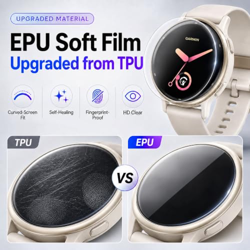 6 Pack Screen Protector for Garmin Vivoactive 5/6 42mm - HD Clear EPU Film