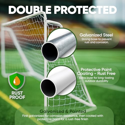 12x6 ft Heavy Duty Steel Soccer Goal with Net - Backyard