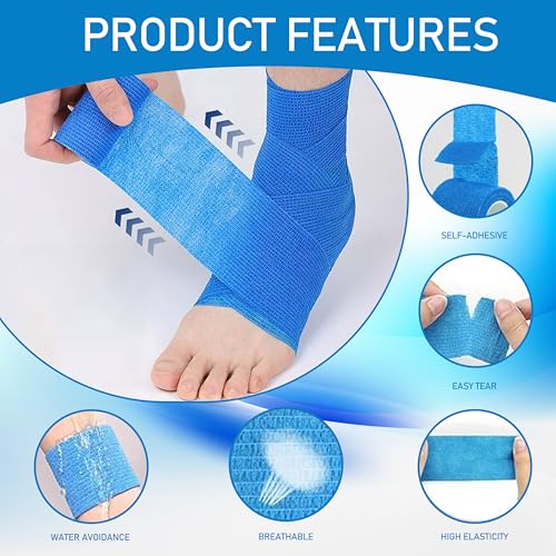 Self Adhesive Bandage Wrap - 15 Pack 2 Inch x 5 Yards Mix