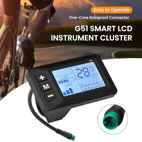 Electric Bike LCD Display G51 - Universal E-Bike Speedometer with Backlight