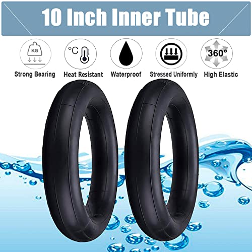 Cooryda 2-Pack 10x2.125 Inner Tubes for Electric Scooter Tires with 0° Valve Stem