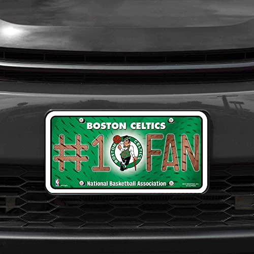 Metal License Plate Tag - #1 Fan Edition - Boston Celtics