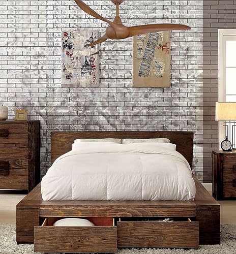 52-Inch Distressed Koa Ceiling Fan with Remote Control