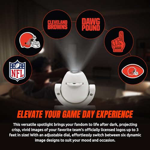 Cleveland Browns LED Mini Spotlight Projector - Adjustable Portable Light