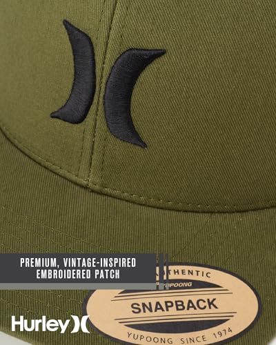 Hurley Mens Del Mar Mesh Panel Trucker Hat Olive Canvas One Size