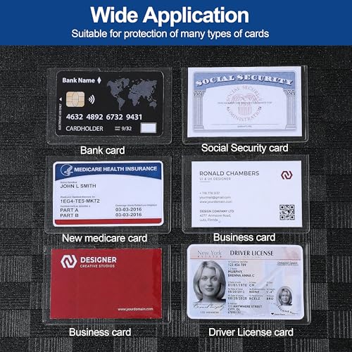 10-Pack Plastic Card Protector Sleeves - 24 Mil Durable PVC Holders