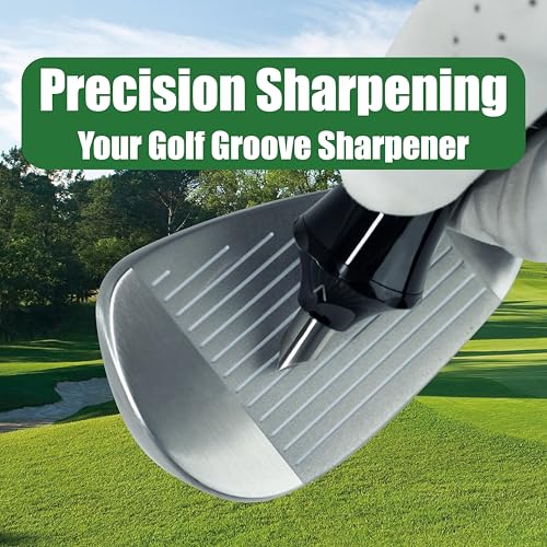 SANDIAN Golf Club Groove Sharpener, Dual Blade Carbide SKD11 with Case