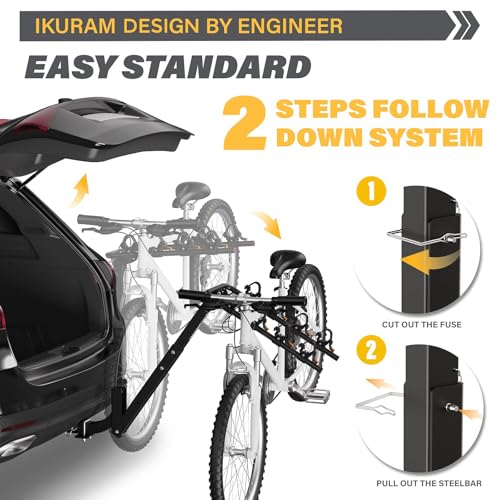 4-Bike Hitch Rack for Cars, Trucks & SUVs - Foldable & Durable