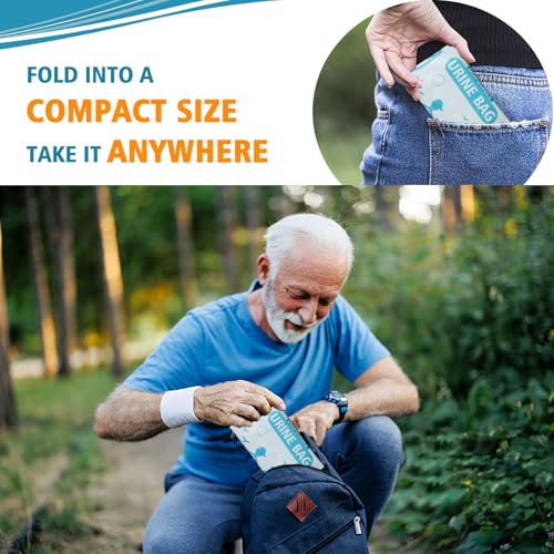 900ML Disposable Urine Bags - Leak-Proof Portable Pee Bags - 10 Pack