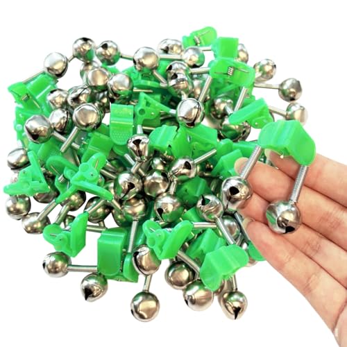 Dual Alert Fishing Bells Clip On Night Ice Rod Bell Set - 50 pcs