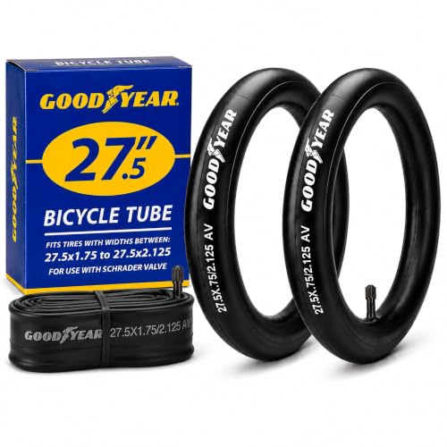 Bicycle Tube 27.5 x 1.75/2.125 - Durable Butyl Rubber for Cycling