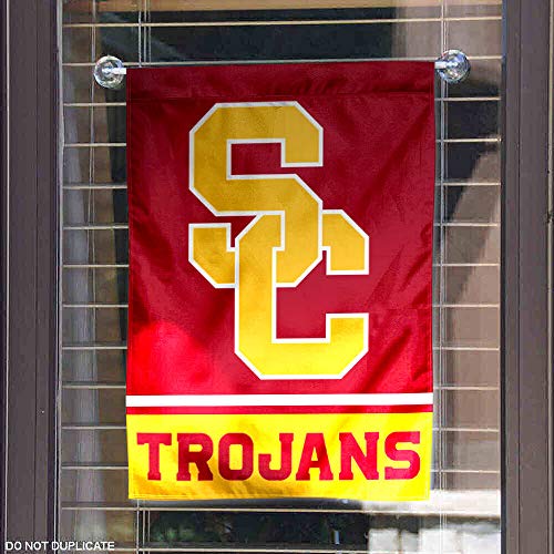 USC Trojans Garden Flag 13x18 Inch Outdoor College Banner with Pole Sleeve