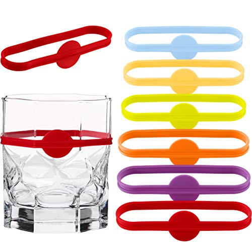 24 Silicone Drink Markers - Reusable Cup and Glass Identifiers