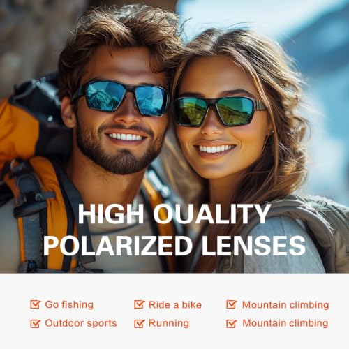 SUOSO Polarized Sports Sunglasses Black C02-0408 for Men & Women UV400