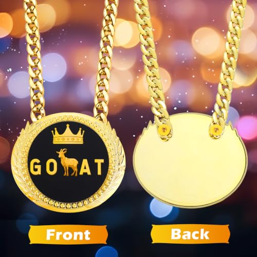 Tondiamo 2-Pack Big Gold Goat Medal Chain Necklace Sports Award - Variation 2